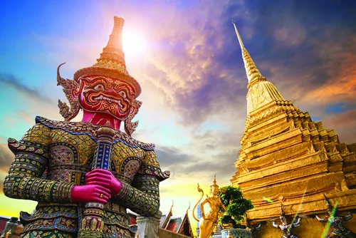 Bangkok, Thailand - Oct 20 : People enjoying newly open permanent exhibition of South-East Asian sculpture art at the National Museum in Bangkok,Thailand on October 20,2015.