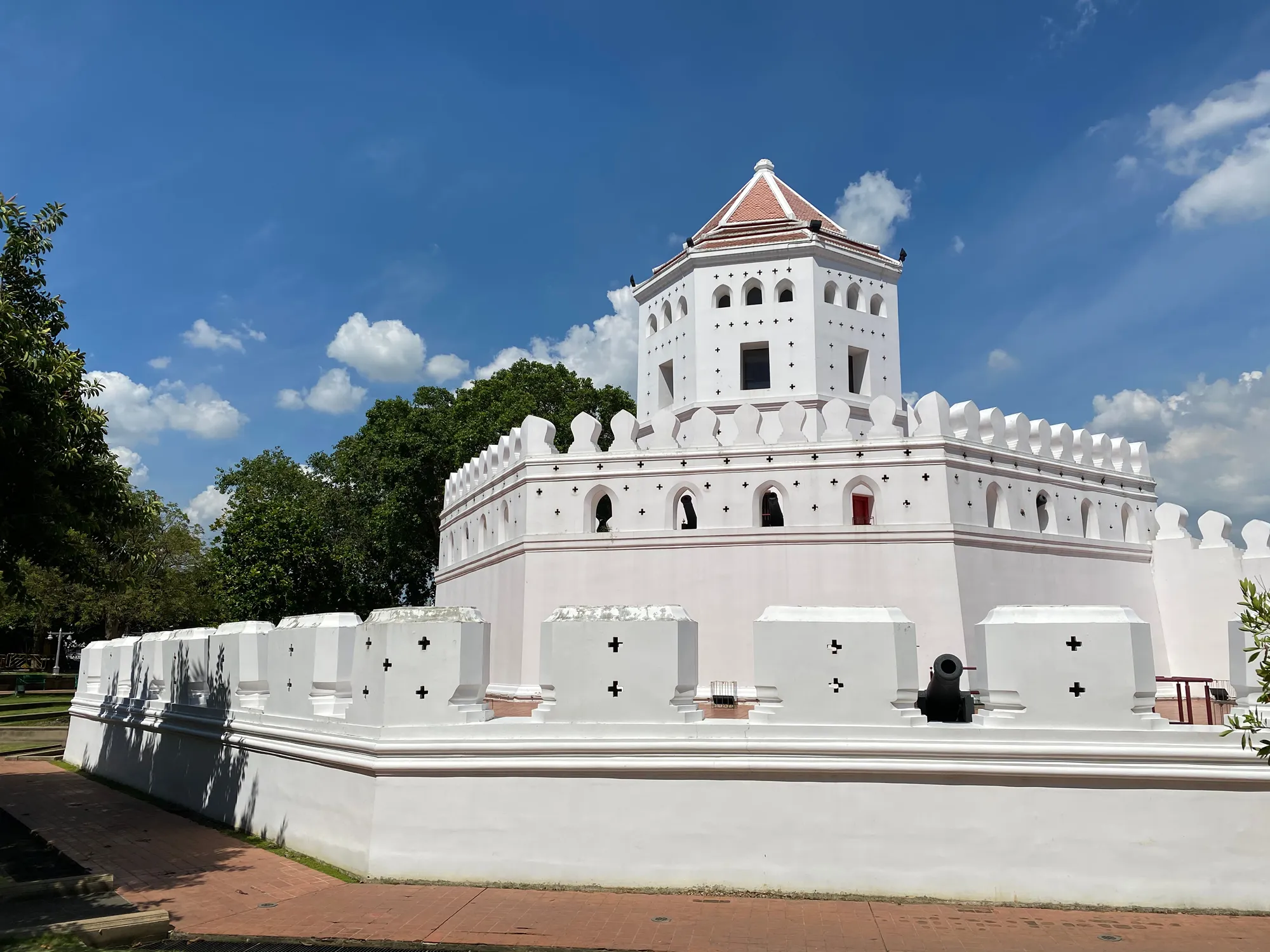 Bangkok / Thailand - June 10 2020: Phra Sumen Fort in Bangkok
