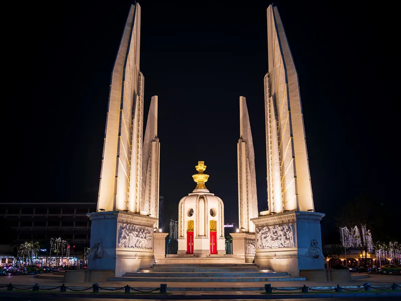 Bangkok, Thailand - January 6 2024: Democracy Monument