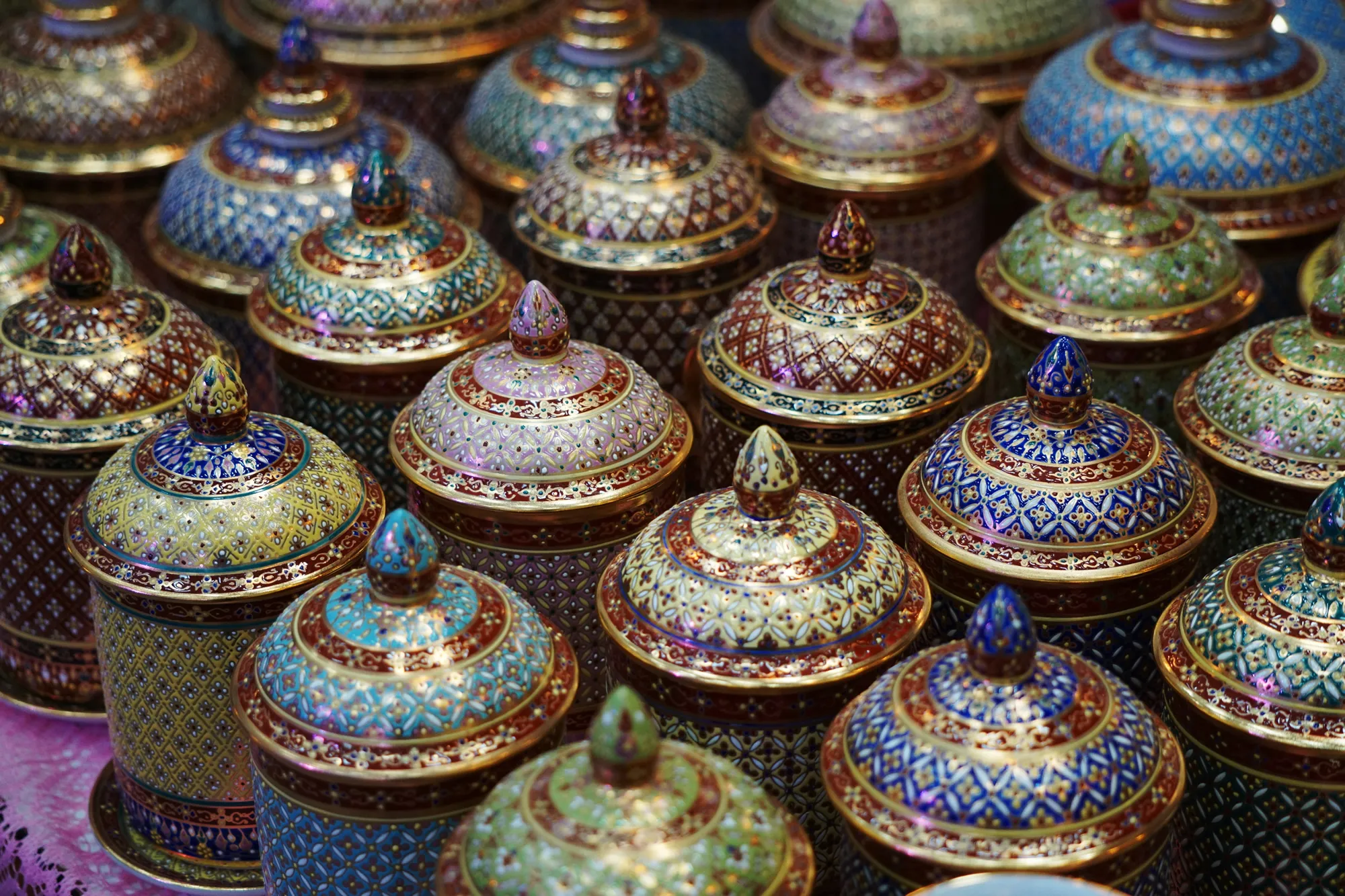 Benjarong (A traditional Thai five-colored famous porcelain in the Rattanakosin period)