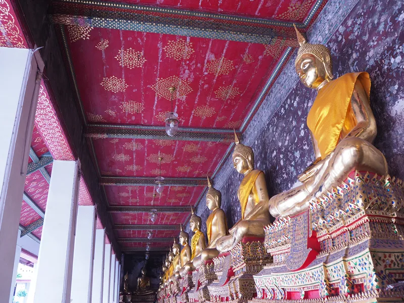 Buddha statue - Wat Suthat Thepphawararam is a royal temple of the first grade in Bangkok. Bangkok.