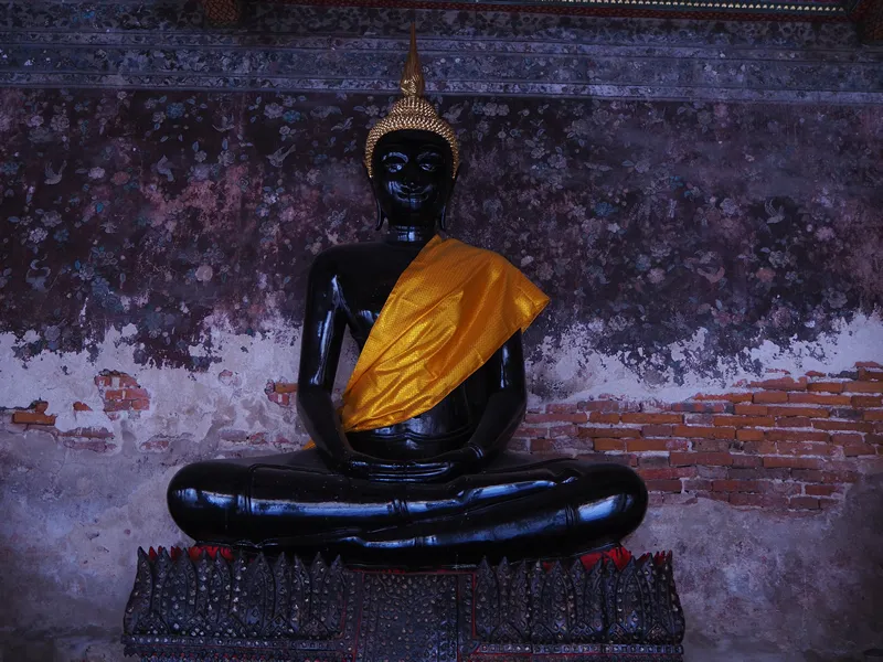 Buddha statue - Wat Suthat Thepphawararam is a royal temple of the first grade in Bangkok. Bangkok.