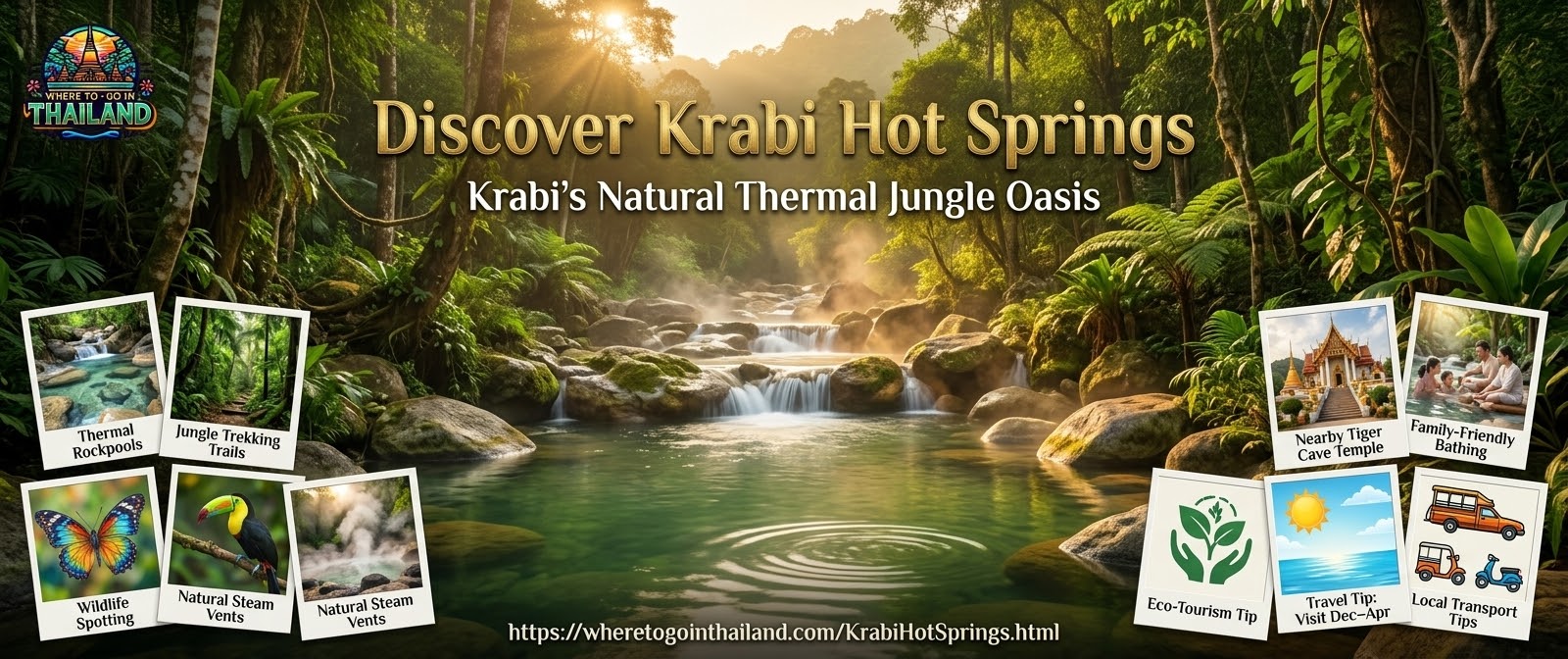 Plan your visit to Emerald Pool Krabi and the nearby Hot Springs Tour Thailand experience with this complete jungle, fees, and safety guide.