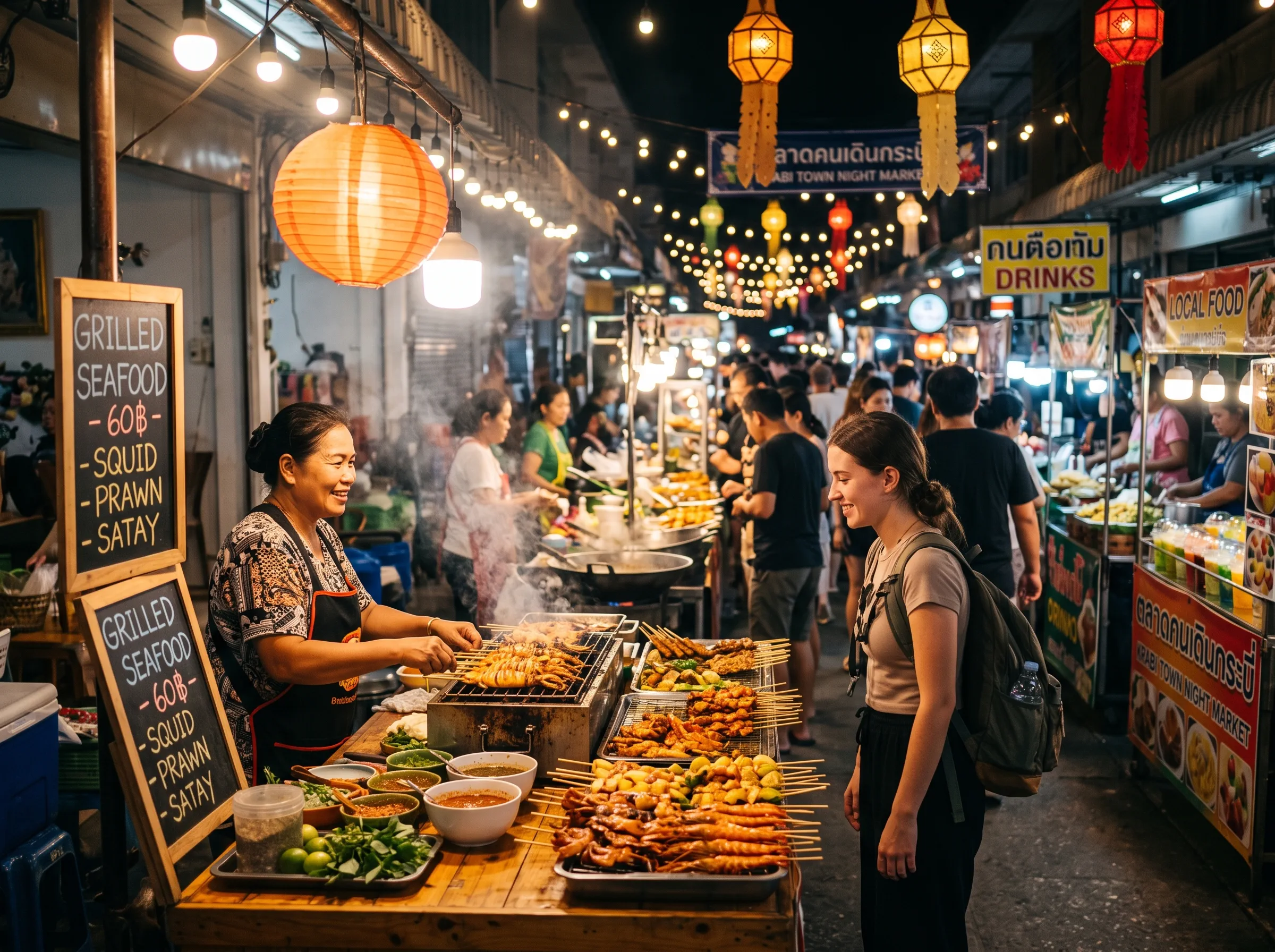 The night market in Krabi Town