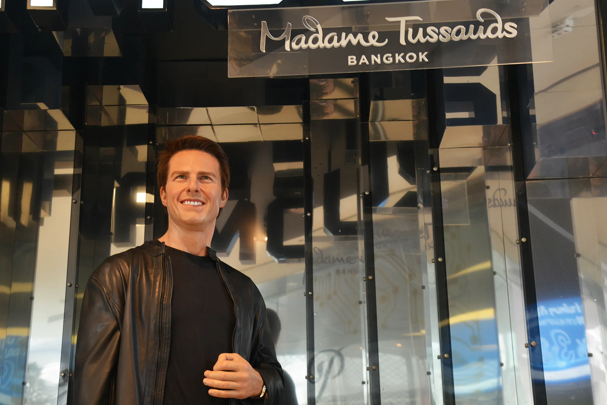 Bangkok, Thailand - November 10, 2018: A waxwork of American Actor Tom Cruise displays to promote Madame Tussauds Wax Museum.