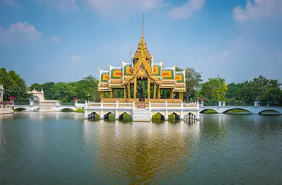 Phra Thinang Aisawan Thiphya-Art is a thai style pavilion built by King Chulalongkorn in 1876,Bang pa-in Ayutthaya,Thailand