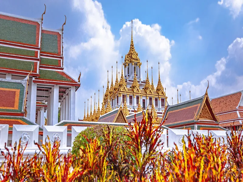 Wat Ratchanatdaram (Loha Prasat) in Bangkok, Thailand.