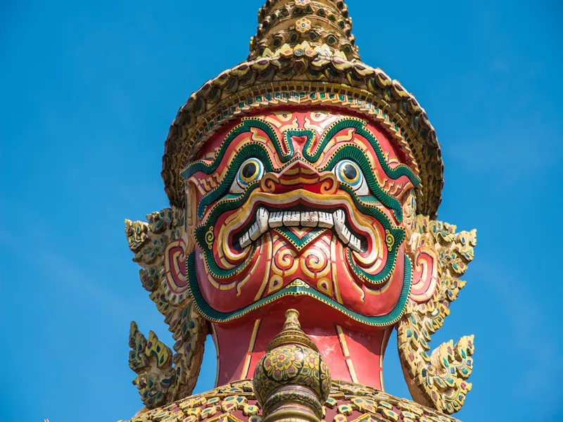 Grand palace and Wat phra keaw at sunset bangkok, Thailand
