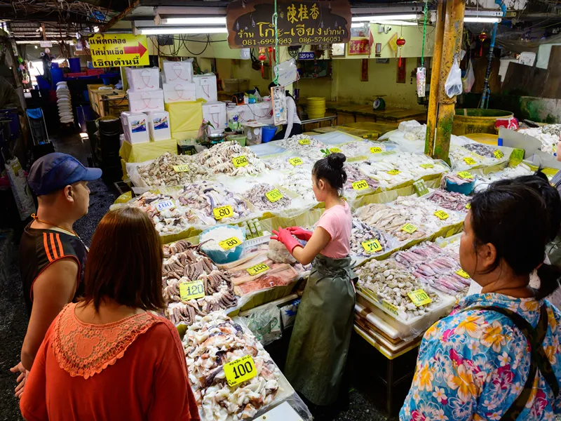 Pak Nam Market, Bangkok, Thailand.