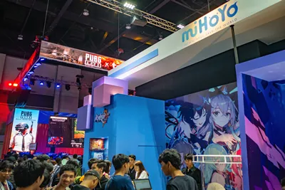 Bangkok/thailand- 26 Oct 2019:Unacquainted Gamer in Thailand game show at exhibition hall in siam paragon department store.Thailand game show the biggest game show in Sea