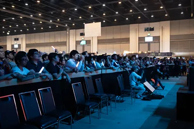 Bangkok, Thailand - September 2, 2017: Crowd at the stage of Japan Expo 2017 at Siam Paragon. This is a non-ticketed event and photography was allowed.