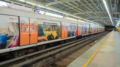 Bangkok, Thailand - jan 22, 2018: metro subway station in Silom MRT (Metropolitan Rapid Transit) subway station