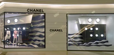 Bangkok, Thailand - November 9, 2018 : Chanel store at Siam Paragon. This is a Chanel Cruise 2018/19 collection in front of the store.