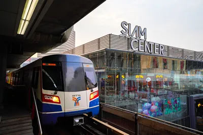 Bangkok Thailand- March 15, 2018 : In the BTS Siam station at Siam Paragon mall Shopping in Bangkok Landmark of Capital in Thailand