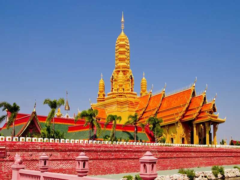 Replica of The palace in the Ancient City Samut Prakan or Samutprakarn, Thailand.