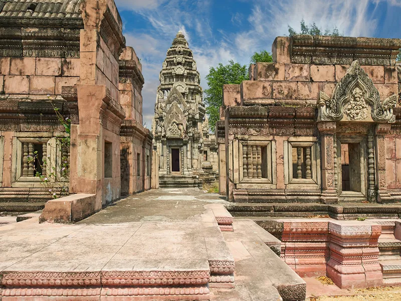 The Phimai Sanctuary, Nakhon Ratchasima. Ancient Siam (formerly known as Ancient City) is a park constructed under the patronage of Lek Viriyaphant and spreading over 200 acres, Thailand.