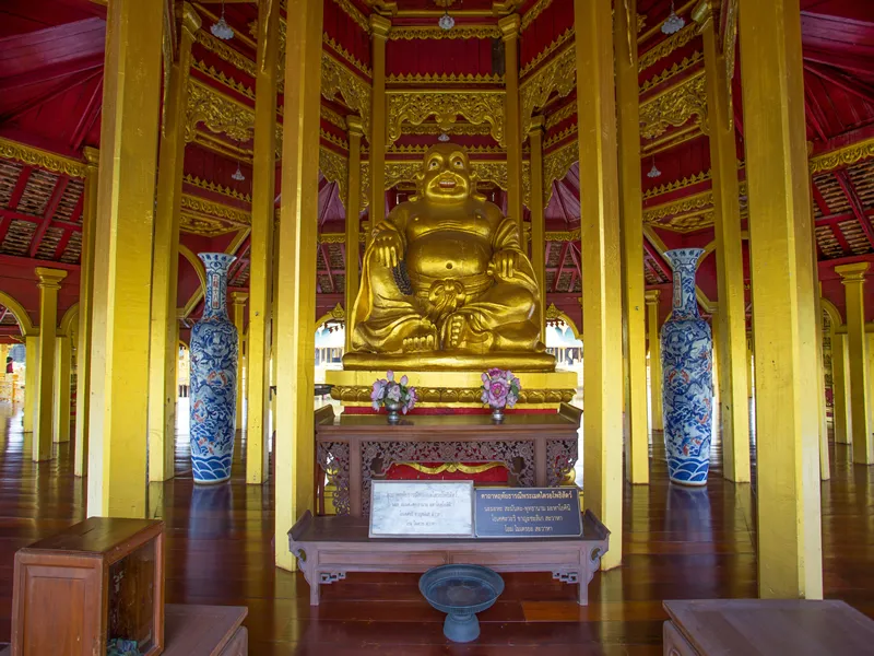 SAMUT PRAKAN, THAILAND, MARCH, 6, 2017 - Buddha Statue in Pavilion of the Enlightened in Ancient City Park, Muang Boran, Samut Prakan province, Thailand